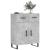 Dulap, gri beton, 69,5x34x90 cm, lemn compozit GartenMobel Dekor