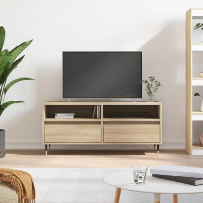 Comodă TV, stejar sonoma, 100x34,5x44,5 cm, lemn prelucrat GartenMobel Dekor