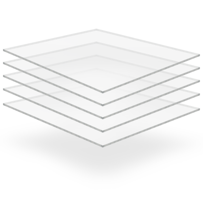 Folie de Sticlă Acrilică 5 pcs Transparent 40 x 60 cm Acril GartenMobel Dekor