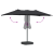 Parasol de Grădină Negru 385 x 209 x 244 cm țesătură GartenMobel Dekor