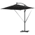 Parasol banana cu brațe cu blocare Negru 249 x 249 x 250 cm GartenMobel Dekor