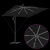 Parasol banana cu brațe cu blocare Negru 249 x 249 x 250 cm GartenMobel Dekor