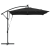 Parasol banana cu brațe cu blocare Negru 249 x 249 x 250 cm GartenMobel Dekor