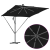 Parasol banana cu brațe cu blocare Negru 249 x 249 x 250 cm GartenMobel Dekor
