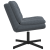 Scaun Relaxant Rotativ Gri închis 63 x 75 x 76 cm Catifea GartenMobel Dekor