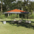 Cort cu Copertină Portocaliu 400 x 400 x 227 / 236 / 245 cm GartenMobel Dekor