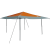 Cort cu Copertină Portocaliu 400 x 400 x 227 / 236 / 245 cm GartenMobel Dekor