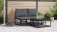 Seturi de mobilier de exterior cu pernă cu pernă 2 pcs Negru și antracit GartenMobel Dekor