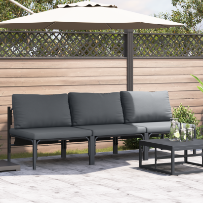 Seturi de mobilier de exterior cu pernă cu pernă 3 pcs Antracit GartenMobel Dekor