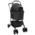 Carucior pentru Pisici Pliante Ajustabil Negru 81 x 47 x 99 cm GartenMobel Dekor