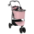 Carucior pentru Pisici Pliante Ajustabil Roz 78 x 54 x 101 cm GartenMobel Dekor