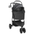 Carucior pentru Pisici Pliante Ajustabil Negru 78 x 54 x 101 cm GartenMobel Dekor