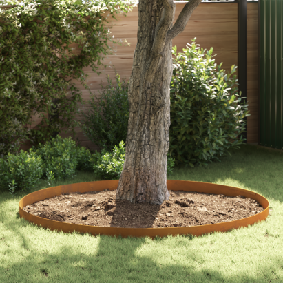 Împrejmuire pentru gazon 4 pcs Ruginit 450 x 15 cm GartenMobel Dekor