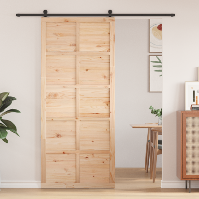 Ușă hambar Maro 80 x 210 cm Lemn masiv de pin GartenMobel Dekor