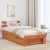 Cadru de pat cu sertar cu headboard cu depozitare Maro ceruit 90 x 200 cm Lemn de brad GartenMobel Dekor