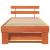 Cadru de pat cu sertar cu headboard cu depozitare Maro ceruit 80 x 200 cm Lemn de brad GartenMobel Dekor
