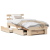 Cadru de pat cu sertar cu headboard cu depozitare Maro 75 x 190 cm Lemn de brad solid GartenMobel Dekor