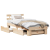 Cadru de pat cu sertar cu headboard cu depozitare Maro 75 x 190 cm Lemn de brad solid GartenMobel Dekor