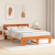 Cadru de pat cu headboard Maro ceruit 160 x 200 cm Lemn de brad GartenMobel Dekor