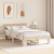 Cadru de pat cu headboard Maro 120 x 200 cm Lemn de brad solid GartenMobel Dekor