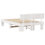 Cadru de pat cu headboard Alb 135 x 190 cm Lemn de brad solid GartenMobel Dekor