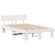 Cadru de pat cu headboard Alb 135 x 190 cm Lemn de brad solid GartenMobel Dekor