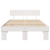 Cadru de pat cu headboard Alb 135 x 190 cm Lemn de brad solid GartenMobel Dekor