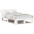 Cadru de pat cu headboard Alb 135 x 190 cm Lemn de brad solid GartenMobel Dekor