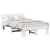 Cadru de pat cu headboard Alb 135 x 190 cm Lemn de brad solid GartenMobel Dekor