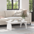 Masă de cafea Alb 80 x 50 x 31 cm Lemn de brad solid GartenMobel Dekor