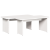Masă de cafea 2 pcs Alb 100 x 69 x 35.5 cm Lemn de brad solid GartenMobel Dekor