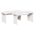 Masă de cafea 2 pcs Alb 100 x 69 x 35.5 cm Lemn de brad solid GartenMobel Dekor