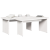 Masă de cafea 2 pcs Alb 100 x 69 x 35.5 cm Lemn de brad solid GartenMobel Dekor