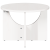 Masă de cafea Alb 50 x 50 x 35 cm Lemn de brad solid GartenMobel Dekor
