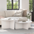 Masă de cafea 2 pcs Alb 79 x 39.5 x 40 cm Lemn de brad solid GartenMobel Dekor