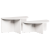 Masă de cafea 2 pcs Alb 79 x 39.5 x 40 cm Lemn de brad solid GartenMobel Dekor