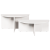 Masă de cafea 2 pcs Alb 79 x 39.5 x 40 cm Lemn de brad solid GartenMobel Dekor