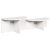 Masă de cafea 2 pcs Alb 79 x 39.5 x 40 cm Lemn de brad solid GartenMobel Dekor