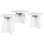 Set de măsuțe de cafea 3 pcs Alb 49 x 49 x 30 cm GartenMobel Dekor