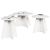 Set de măsuțe de cafea 3 pcs Alb 49 x 49 x 30 cm GartenMobel Dekor