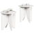 Set de măsuțe de cafea 2 pcs Alb 41.5 x 41.5 x 44 cm GartenMobel Dekor