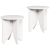 Set de măsuțe de cafea 2 pcs Alb 41.5 x 41.5 x 44 cm GartenMobel Dekor