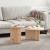 Set de măsuțe de cafea 2 pcs natural 49 x 49 x 28 cm GartenMobel Dekor