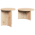 Set de măsuțe de cafea 2 pcs natural 49 x 49 x 28 cm GartenMobel Dekor