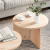 Set de măsuțe de cafea 2 pcs natural 49 x 49 x 28 cm GartenMobel Dekor