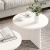 Set de măsuțe de cafea 2 pcs Alb 49 x 49 x 28 cm GartenMobel Dekor