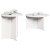 Set de măsuțe de cafea 2 pcs Alb 49 x 49 x 28 cm GartenMobel Dekor