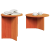 Set de măsuțe de cafea 2 pcs Maro ceruit 49 x 49 x 28 cm GartenMobel Dekor