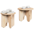 Set de măsuțe de cafea 2 pcs natural 39.5 x 39.5 x 30 cm GartenMobel Dekor