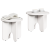 Set de măsuțe de cafea 2 pcs Alb 39.5 x 39.5 x 30 cm GartenMobel Dekor